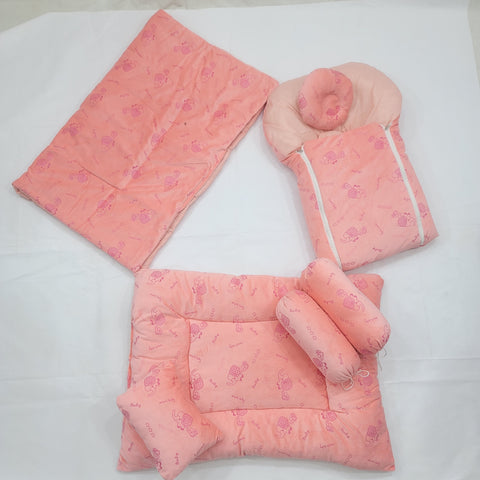 7 Pieces Velvet Bedding Set - Elephants