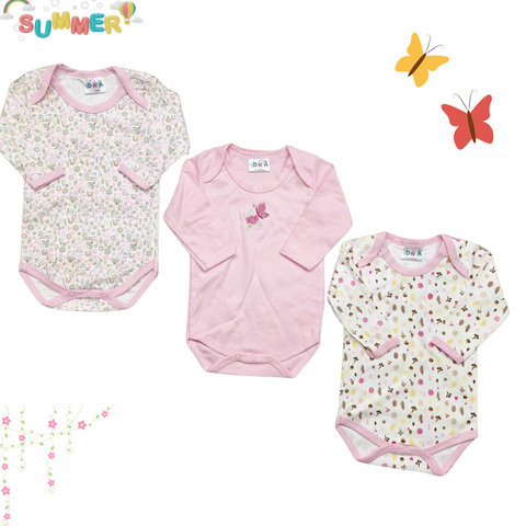 Sugar Baby - Pack of 3 - Bodysuits - Pink - Thailand