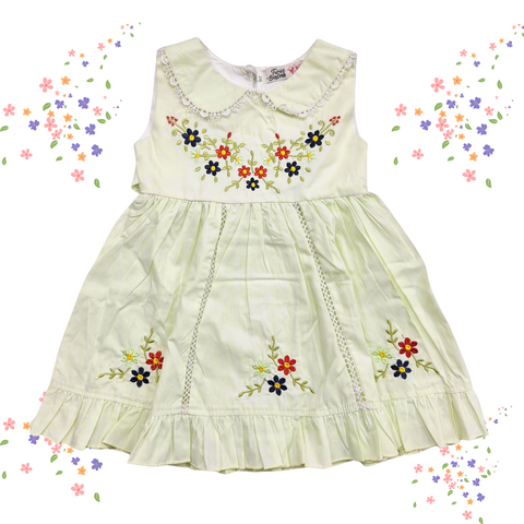 Twin Sisters - Frock - Leaves & Flowers - Yellow