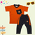 Super Kid - Short Sleeves - Track Suit - Orange