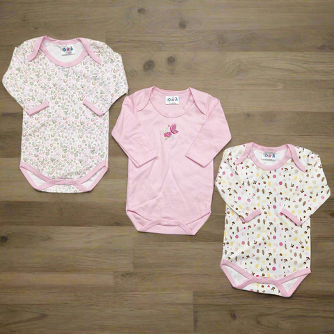 Sugar Baby - Pack of 3 - Bodysuits - Pink - Thailand